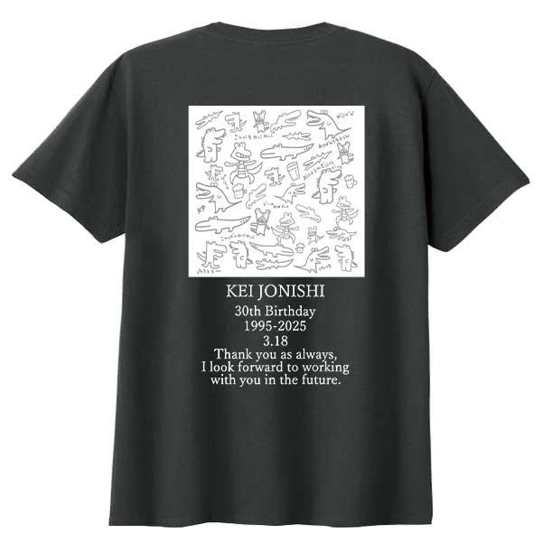 kei jonishi 30th birthday T-shirt Black
